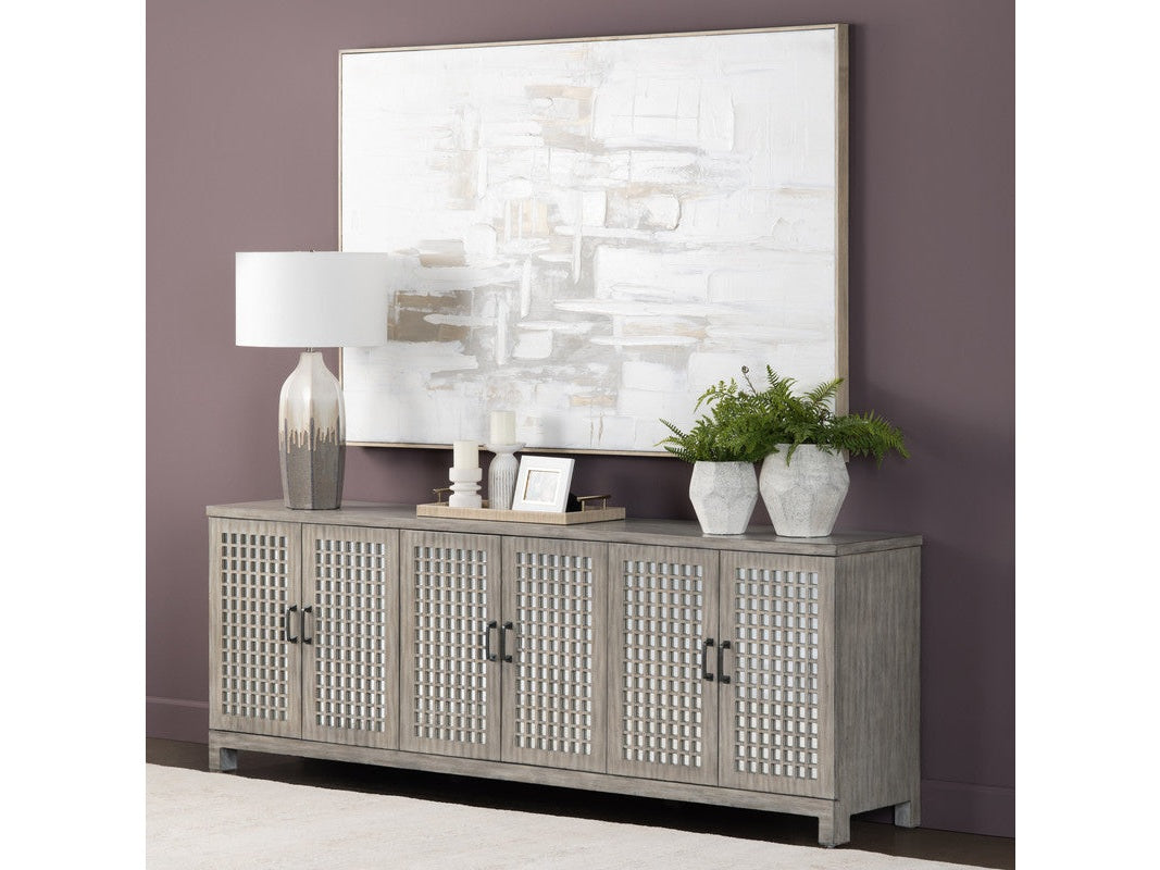 Ashlar Brown Six-Door Sideboard by Crestview at Eve Furniture