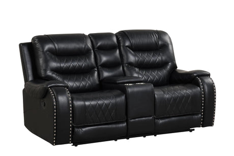 Ashley Black Oversized 3-Piece Leather Living Room Set by Happy Homes at Eve Furniture