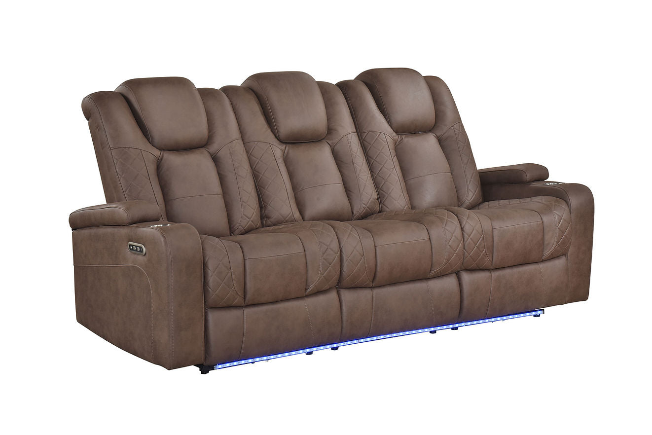 S9304 Ashley Brown 3PCS Power Reclining Living Room Set - Eve