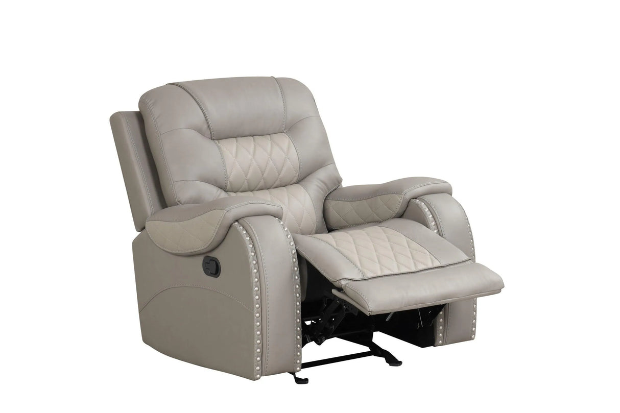 Ashley Gray 3-Piece Reclining Living Room Set by Happy Homes at Eve Furniture