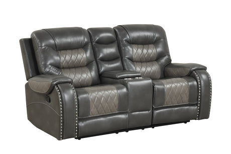 Ashley Gray Two-Tone 3-Piece Reclining Living Room Set by Happy Homes at Eve Furniture