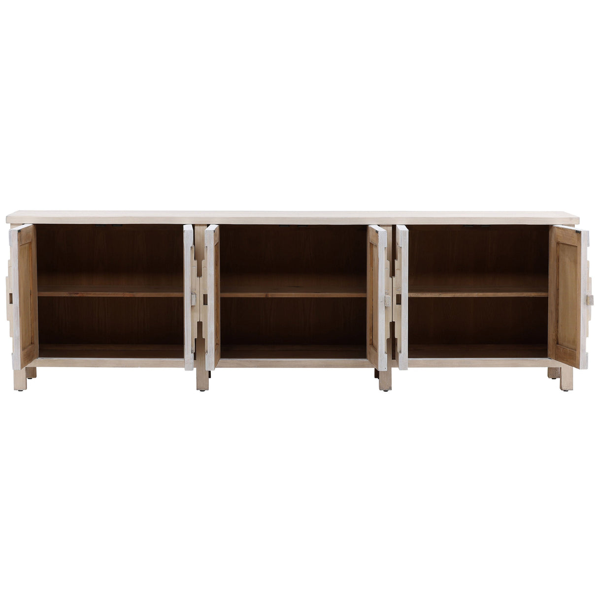Ashlin Sideboard, White Wash by Dovetail at Eve Furniture