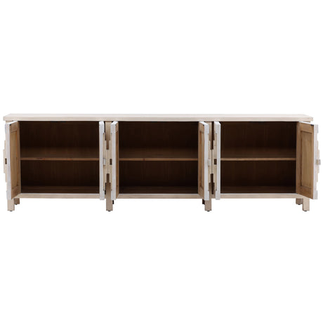 Ashlin Sideboard, White Wash by Dovetail at Eve Furniture
