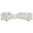 Ashlyn Sand 2-Piece Upholstered Track Arm Living Room Set by Coaster at Eve Furniture