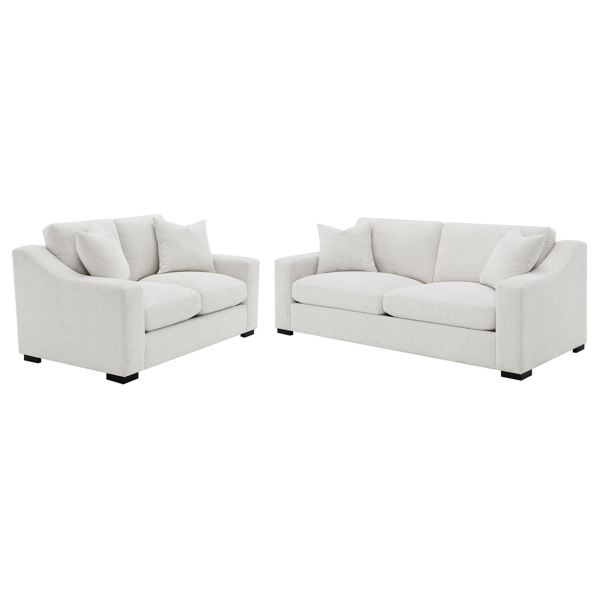 Ashlyn Sand 2-Piece Upholstered Track Arm Living Room Set by Coaster at Eve Furniture