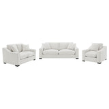 Ashlyn Sand 3-Piece Upholstered Track Arm Living Room Set by Coaster at Eve Furniture