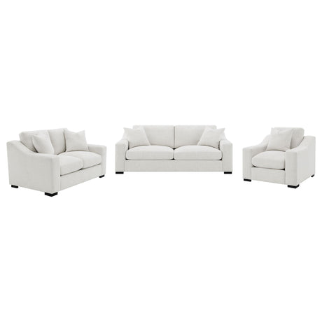 Ashlyn Sand 3-Piece Upholstered Track Arm Living Room Set by Coaster at Eve Furniture