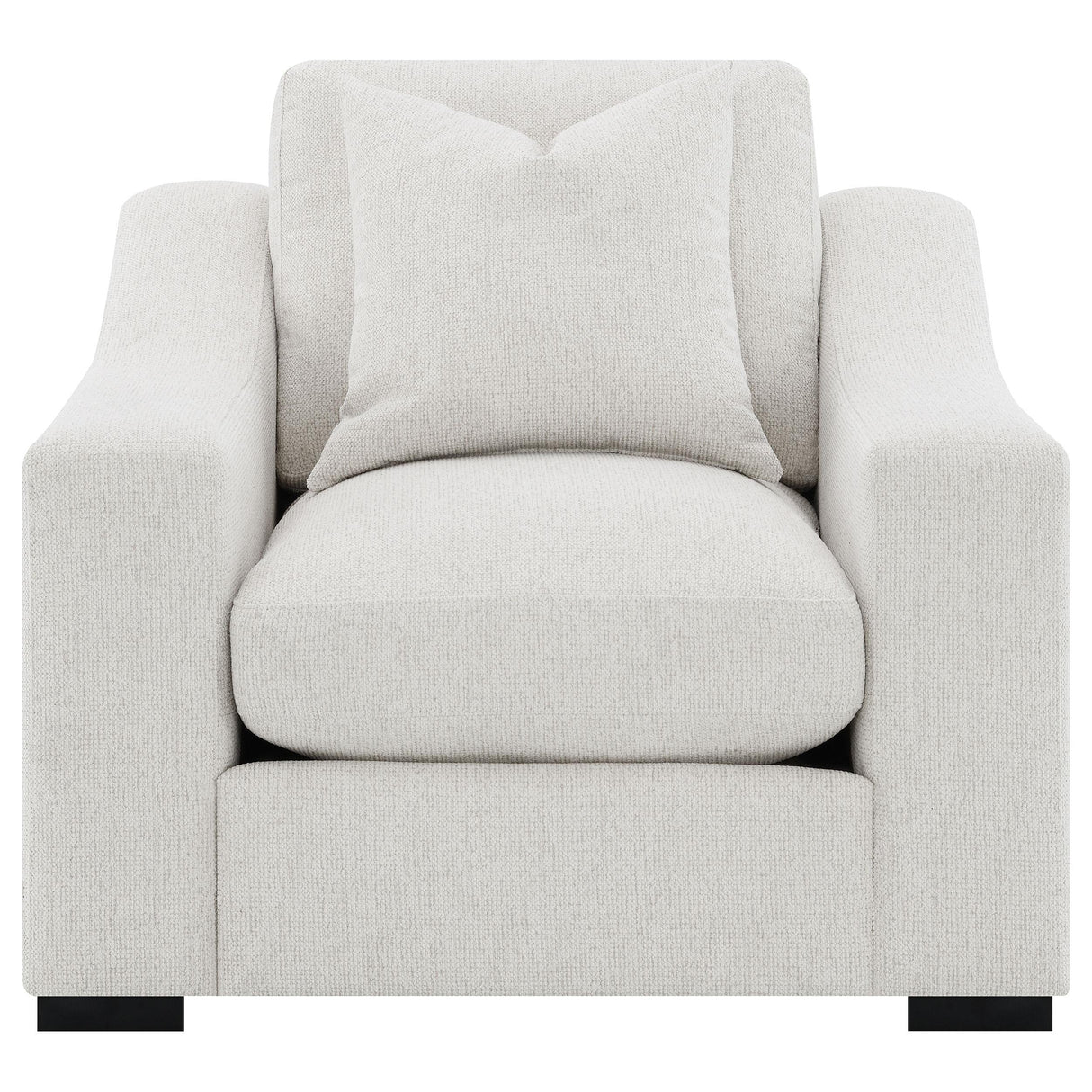 Ashlyn Sand Fabric Upholstered Track Arm Accent Chair by Coaster at Eve Furniture