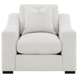 Ashlyn Sand Fabric Upholstered Track Arm Accent Chair by Coaster at Eve Furniture