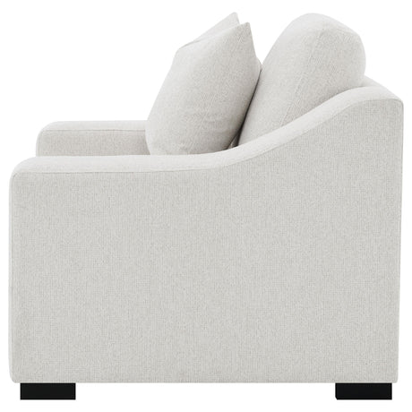 Ashlyn Sand Fabric Upholstered Track Arm Accent Chair by Coaster at Eve Furniture