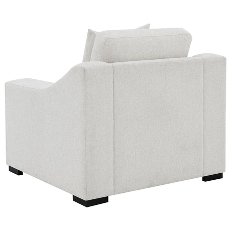 Ashlyn Sand Fabric Upholstered Track Arm Accent Chair by Coaster at Eve Furniture