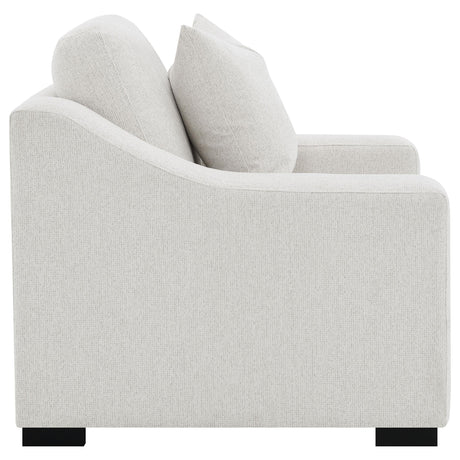 Ashlyn Sand Fabric Upholstered Track Arm Accent Chair by Coaster at Eve Furniture