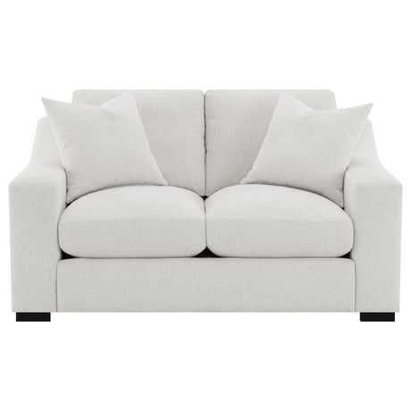Ashlyn Sand Fabric Upholstered Track Arm Loveseat by Coaster at Eve Furniture