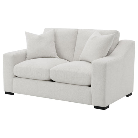 Ashlyn Sand Fabric Upholstered Track Arm Loveseat by Coaster at Eve Furniture