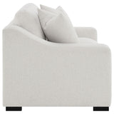 Ashlyn Sand Fabric Upholstered Track Arm Loveseat by Coaster at Eve Furniture