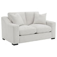 Ashlyn Sand Fabric Upholstered Track Arm Loveseat by Coaster at Eve Furniture