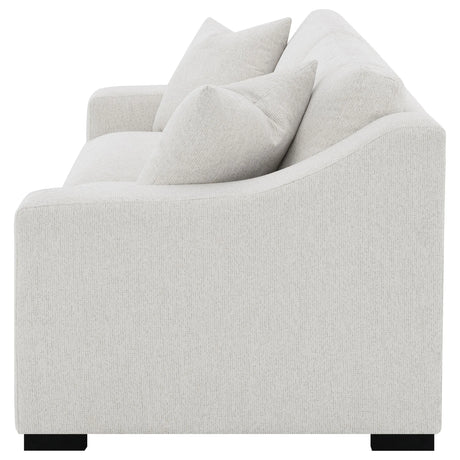 Ashlyn Sand Fabric Upholstered Track Arm Sofa by Coaster at Eve Furniture