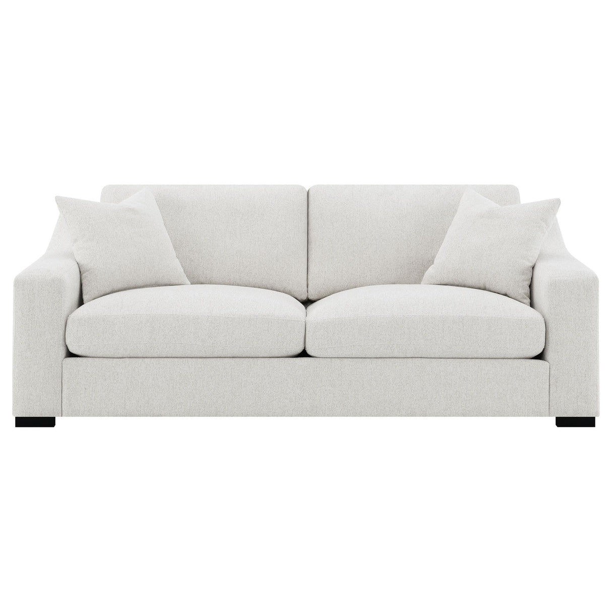 Ashlyn Sand Fabric Upholstered Track Arm Sofa by Coaster at Eve Furniture