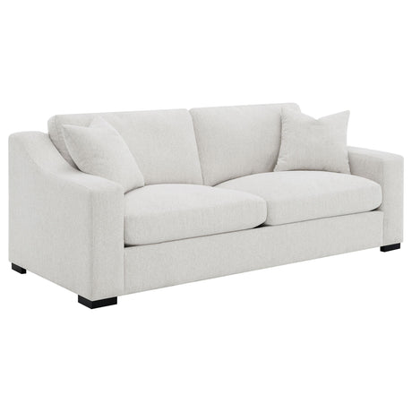 Ashlyn Sand Fabric Upholstered Track Arm Sofa by Coaster at Eve Furniture