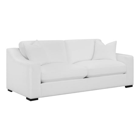 Ashlyn Upholstered Sloped Arm Sofa White by Coaster at Eve Furniture