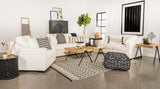 Ashlyn Upholstered Sloped Arm Sofa White by Coaster at Eve Furniture