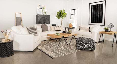 Ashlyn Upholstered Sloped Arm Sofa White by Coaster at Eve Furniture