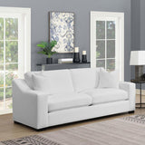Ashlyn Upholstered Sloped Arm Sofa White by Coaster at Eve Furniture