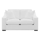 Ashlyn Upholstered Sloped Arms Loveseat White