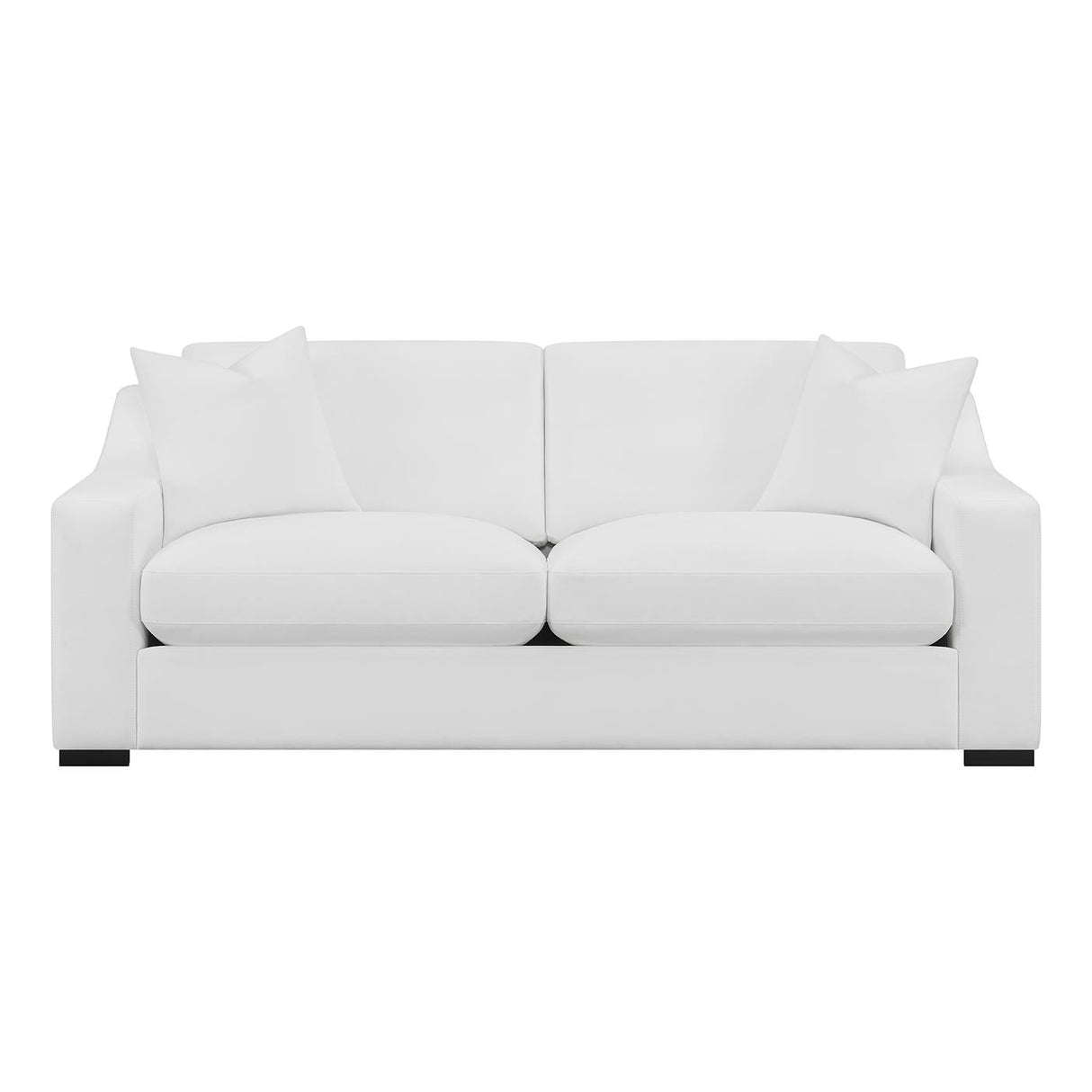 Ashlyn Upholstered Sloped Arms Sofa White