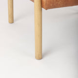 Ashton Brown Vegan Leather w/ Light Wood Accent Chair by Mercana at Eve Furniture