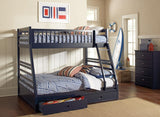 Ashton Navy Blue Twin over Full 2-Drawer Bunk Bed by Coaster at Eve Furniture