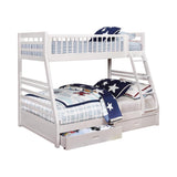 Ashton White Twin over Full 2-Drawer Bunk Bed by Coaster at Eve Furniture