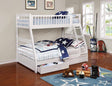Ashton White Twin over Full 2-Drawer Bunk Bed by Coaster at Eve Furniture