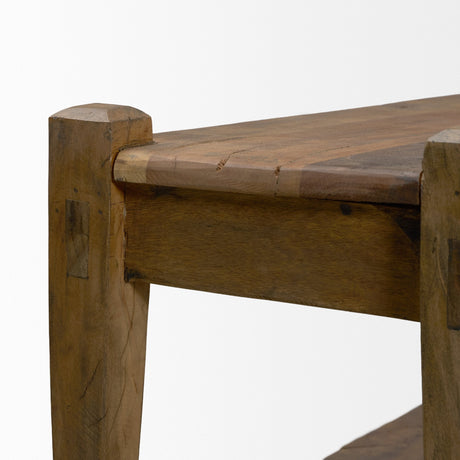 Ashwick Dark Brown Reclaimed Wood Bench by Mercana at Eve Furniture