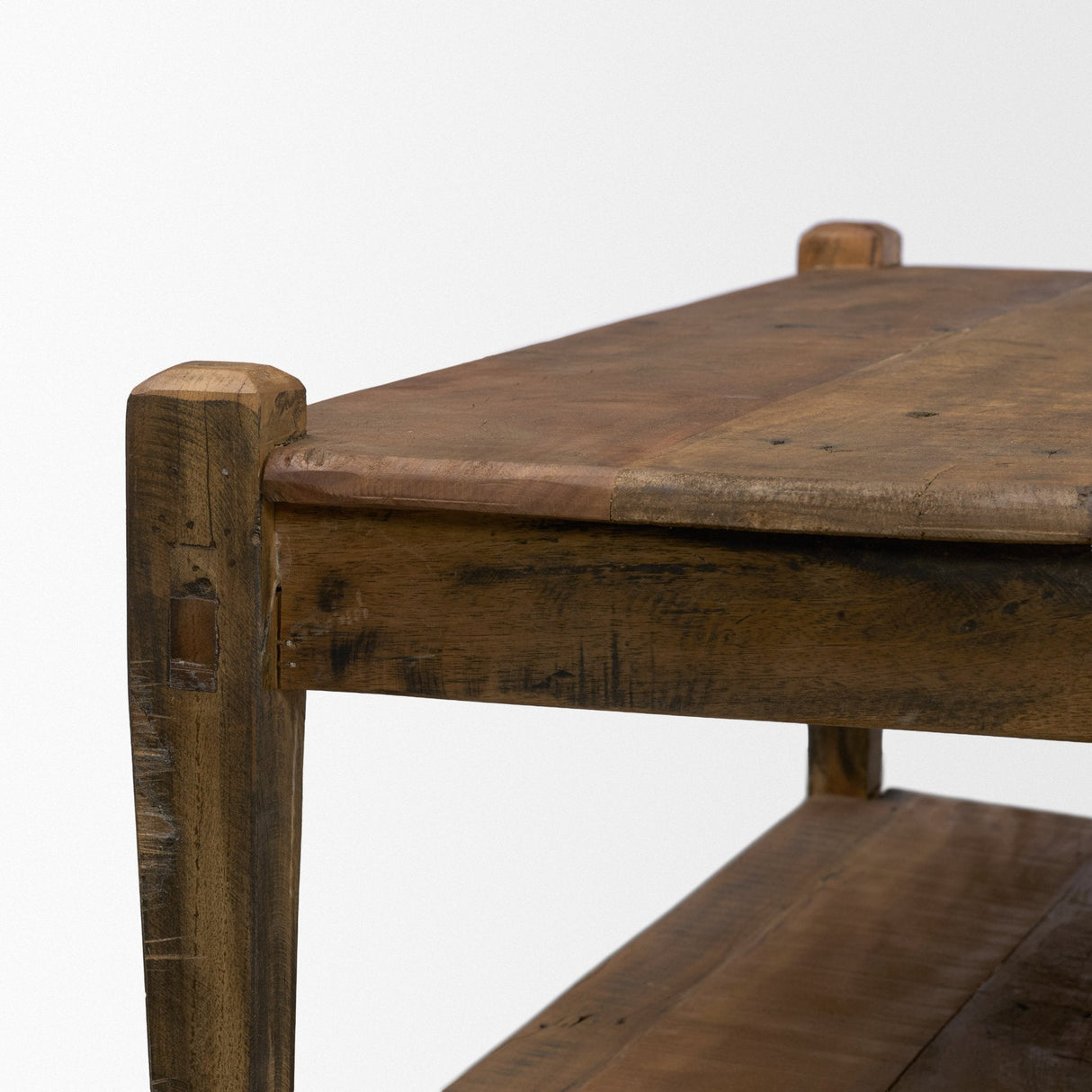 Ashwick Dark Brown Reclaimed Wood Square Coffee Table by Mercana at Eve Furniture