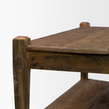 Ashwick Dark Brown Reclaimed Wood Square Coffee Table by Mercana at Eve Furniture