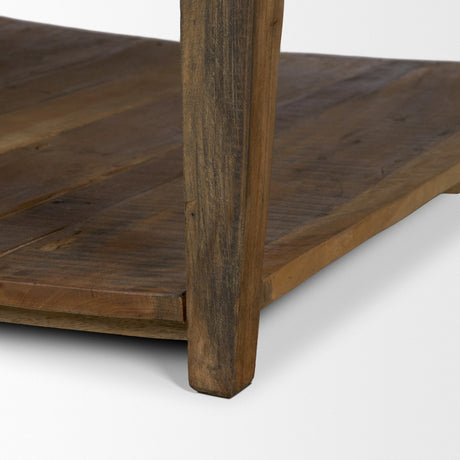 Ashwick Dark Brown Reclaimed Wood Square Coffee Table by Mercana at Eve Furniture
