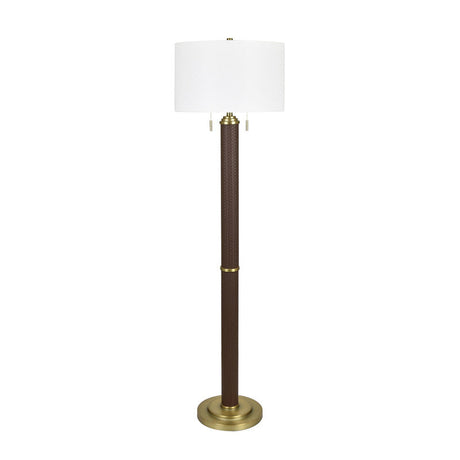 Ashwin Brown/Gold Floor Lamp by Crestview at Eve Furniture
