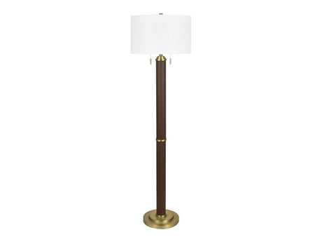 Ashwin Brown/Gold Floor Lamp by Crestview at Eve Furniture