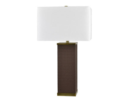 Ashwin Brown/Gold Table Lamp by Crestview at Eve Furniture