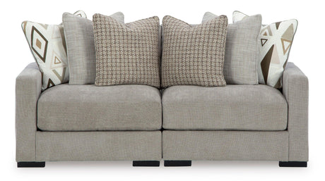 Aslan Court Pebble 2-Piece Modular Loveseat by Ashley at Eve Furniture