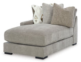 Aslan Court Pebble 3-Piece Left Arm Facing (LAF) Chaise Sectional by Ashley at Eve Furniture
