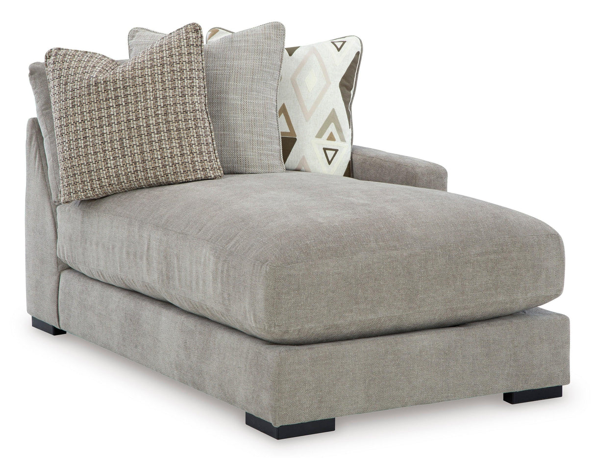 Aslan Court Pebble 3-Piece Right Arm Facing (RAF) Chaise Sectional by Ashley at Eve Furniture
