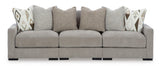 Aslan Court Pebble 3-Piece Sofa Sectional by Ashley at Eve Furniture