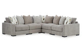 Aslan Court Pebble 5-Piece Sectional by Ashley at Eve Furniture
