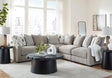 Aslan Court Pebble 5-Piece Sectional by Ashley at Eve Furniture