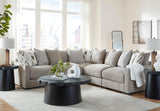 Aslan Court Pebble 5-Piece Sectional by Ashley at Eve Furniture