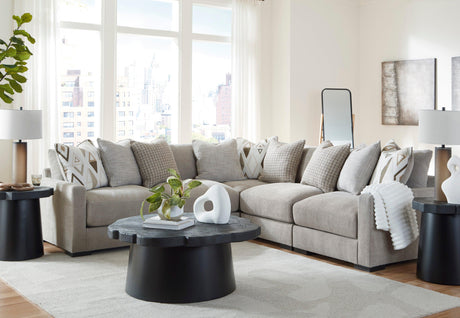 Aslan Court Pebble 5-Piece Sectional by Ashley at Eve Furniture
