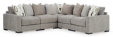 Aslan Court Pebble 5-Piece Sectional by Ashley at Eve Furniture