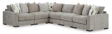 Aslan Court Pebble 6-Piece Modular Sectional by Ashley at Eve Furniture